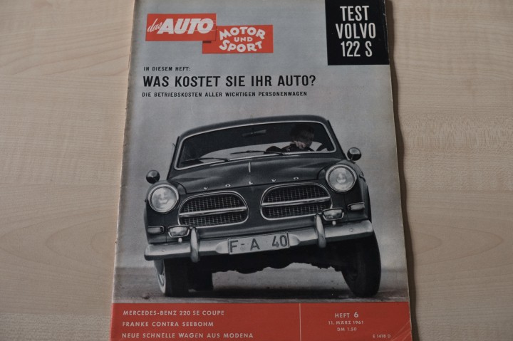 Deckblatt Auto Motor und Sport (06/1961)